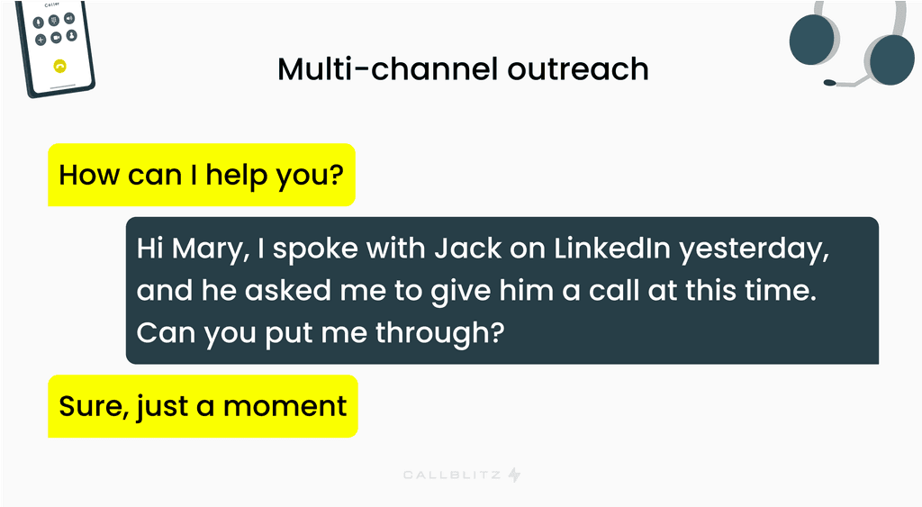 An SDR utilizing multiple outreach channels to get past the gatekeeper